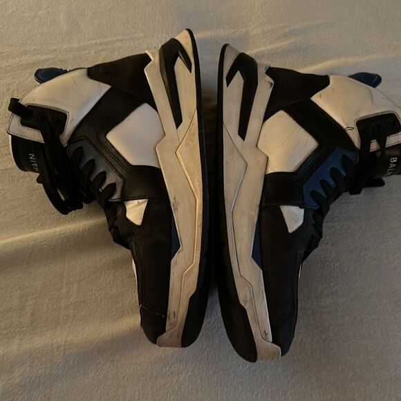 BALMAIN Leather High Trainers - US Men’s Size 10.5 - EU 44 Men’s Size - Picture 5 of 12